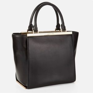 Michael Kors Black Leather Lana Medium Tote